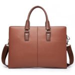 Stroud slim leather laptop bag large briefcase for business people - Image 7