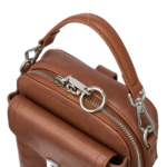 Nevin Vegetable-Tanned Genuine Leather Crossbody Phone Bag - Image 9