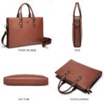 Stroud slim leather laptop bag large briefcase for business people - Image 6