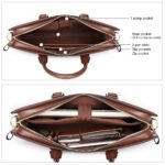 Stroud slim leather laptop bag large briefcase for business people - Image 3