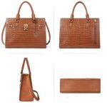 Rich Bag Briefcase for Women 15.6 inch Leather Laptop Bag Vintage Slim Lawyer Business Bag Stylish Work Purse - Image 5