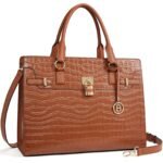 Rich Bag Briefcase for Women 15.6 inch Leather Laptop Bag Vintage Slim Lawyer Business Bag Stylish Work Purse