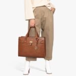 Rich Bag Briefcase for Women 15.6 inch Leather Laptop Bag Vintage Slim Lawyer Business Bag Stylish Work Purse - Image 2