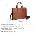 Stroud slim leather laptop bag large briefcase for business people - Image 4