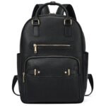 Smart Genuine Leather Laptop Backpack ¡ª Expandable Bottle Pocket - Image 2