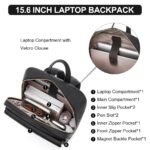 Vallis 15.6'' Casual Business Travel Laptop Backpack - Image 12