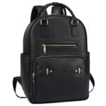 Smart Genuine Leather Laptop Backpack with Expandable Bottle Pocket - Image 9