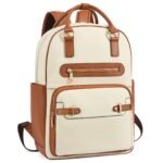 Smart Genuine Leather Laptop Backpack with Expandable Bottle Pocket - Image 2