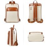 Vallis Vintage Leather Laptop College Travel Backpack - Image 5