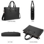 Stroud slim leather laptop bag large briefcase for business people - Image 13