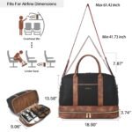 Zenobe Chic and Practical: Women's Leather Travel Duffle Bag for Every Trip - Image 13