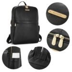 Nombongo Leather 15.6 Inch Laptop Daypack Backpack for Women - Image 7