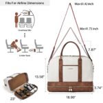 Zenobe Chic and Practical: Women's Leather Travel Duffle Bag for Every Trip - Image 6