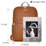 Nombongo Leather 15.6 Inch Laptop Daypack Backpack for Women - Image 11