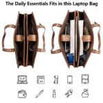 Nevin Professional 15.6 inch Leather Briefcase Business Office Purse - Image 4