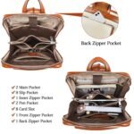 Vallis Vintage Leather Laptop College Travel Backpack - Image 4