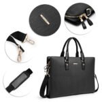 Stroud slim leather laptop bag large briefcase for business people - Image 12