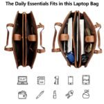 Nevin Professional 15.6 inch Leather Briefcase Business Office Purse - Image 11