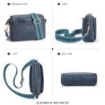 Nola Keep Your Essentials Organized with a Triple Zip Cell Phone Leather Handbag - Image 80