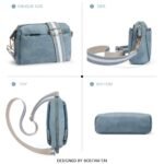 Nola Keep Your Essentials Organized with a Triple Zip Cell Phone Leather Handbag - Image 70