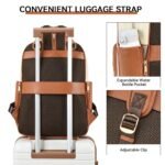 Smart Genuine Leather Laptop Backpack with Expandable Bottle Pocket - Image 7