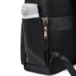 Smart Genuine Leather Laptop Backpack with Expandable Bottle Pocket - Image 11