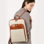 Vallis Vintage Leather Laptop College Travel Backpack - Image 2
