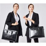 Carol  Designer Briefcase For Women ¡ª Italian Leather - Image 10